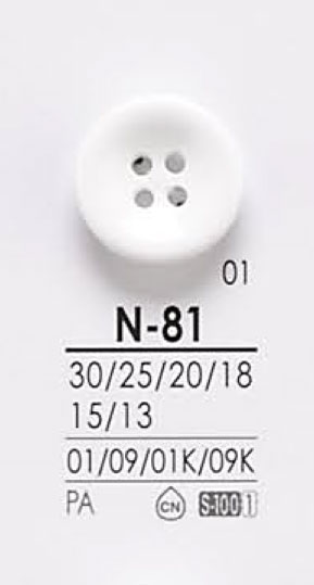 N81 黑色&染色鈕扣 愛麗絲鈕扣