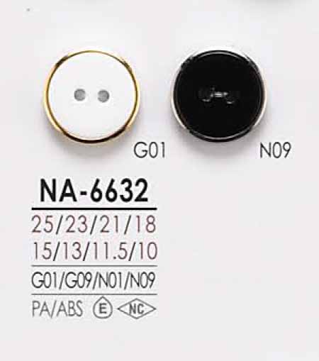 NA6632 染色用兩孔鉚釘鈕扣 愛麗絲鈕扣