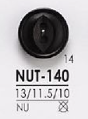 NUT140 帶 2 個前孔的鈕扣，由椰殼製成 愛麗絲鈕扣