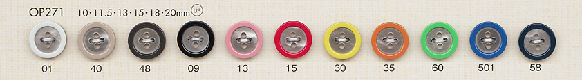 OP271 流行彩色襯衫的聚酯纖維鈕扣 大阪鈕扣（DAIYA BUTTON）