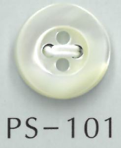 PS101 4孔帶邊框凸貝殼鈕扣 坂本才治商店