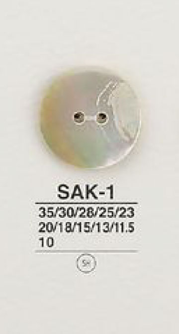 SAK1 天然材質2貝殼貝殼鈕扣 愛麗絲鈕扣