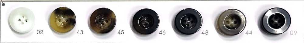 UNICORN570 【水牛風格】4孔紐扣，光面[鈕扣] 日東鈕扣