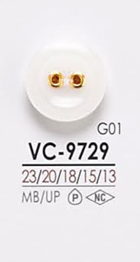VC9729 染色用兩氣眼扣鈕扣 愛麗絲鈕扣
