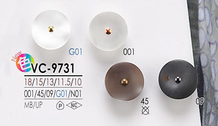 VC9731 染色用仿貝殼針卷鈕扣 愛麗絲鈕扣