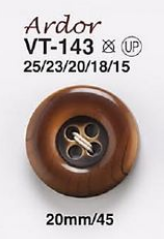 VT143 夾克和西裝的木紋鈕扣 愛麗絲鈕扣