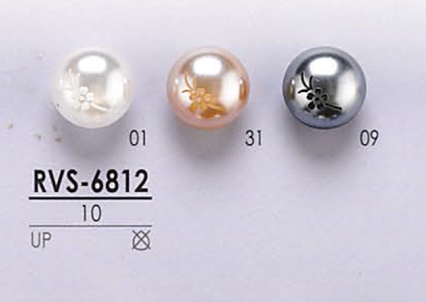 RVS6812 珍珠狀鈕扣 愛麗絲鈕扣
