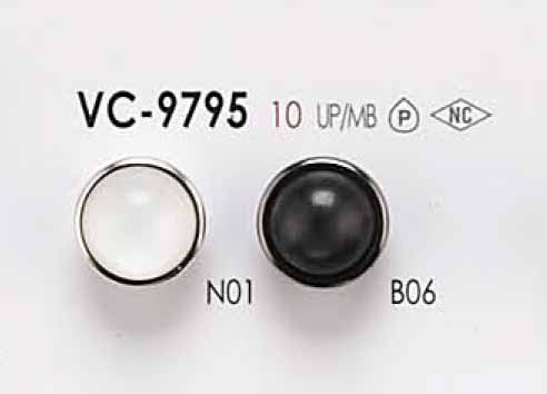VC9795 用於染色的仿貝殼鉚釘鈕扣 愛麗絲鈕扣