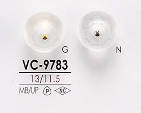 VC9783 染色用仿貝殼針卷鈕扣 愛麗絲鈕扣