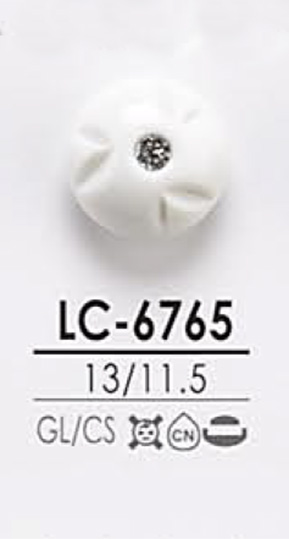 LC6765 用於染色，粉紅色捲曲狀水晶石鈕扣 愛麗絲鈕扣