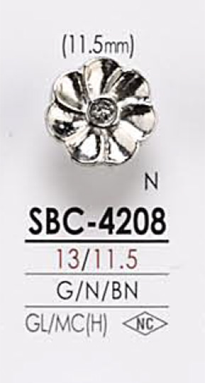 SBC4208 花朵圖形元素金屬鈕扣 愛麗絲鈕扣