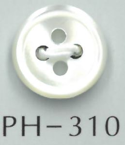PH310 4孔鑲邊貝殼鈕扣鈕扣 坂本才治商店