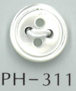 PH311 4孔凹槽貝殼鈕扣 坂本才治商店