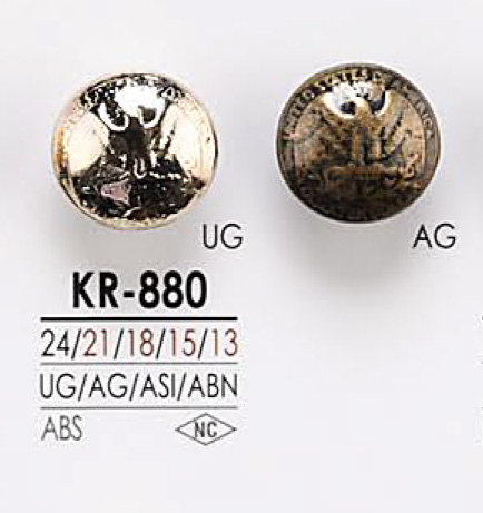 KR880 金屬鈕扣 愛麗絲鈕扣