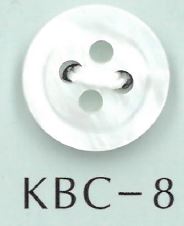 KBC-8 BIANCO SHELL 4孔中心空心貝殼鈕扣 坂本才治商店
