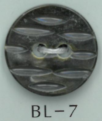 BL-7 2孔雕花貝殼鈕扣 坂本才治商店