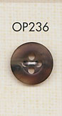 OP236 水牛般的啞光 4 孔聚酯纖維鈕扣 大阪鈕扣（DAIYA BUTTON）