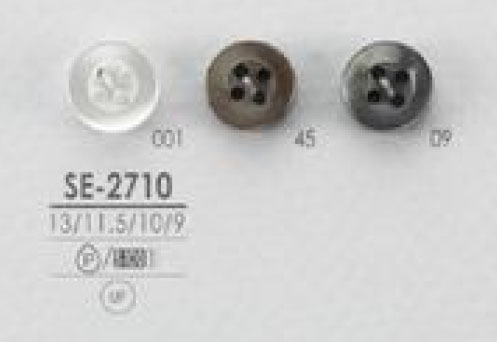 SE-2710 4 孔聚酯纖維鈕扣，適用於簡單的仿貝殼襯衫和襯衫 愛麗絲鈕扣