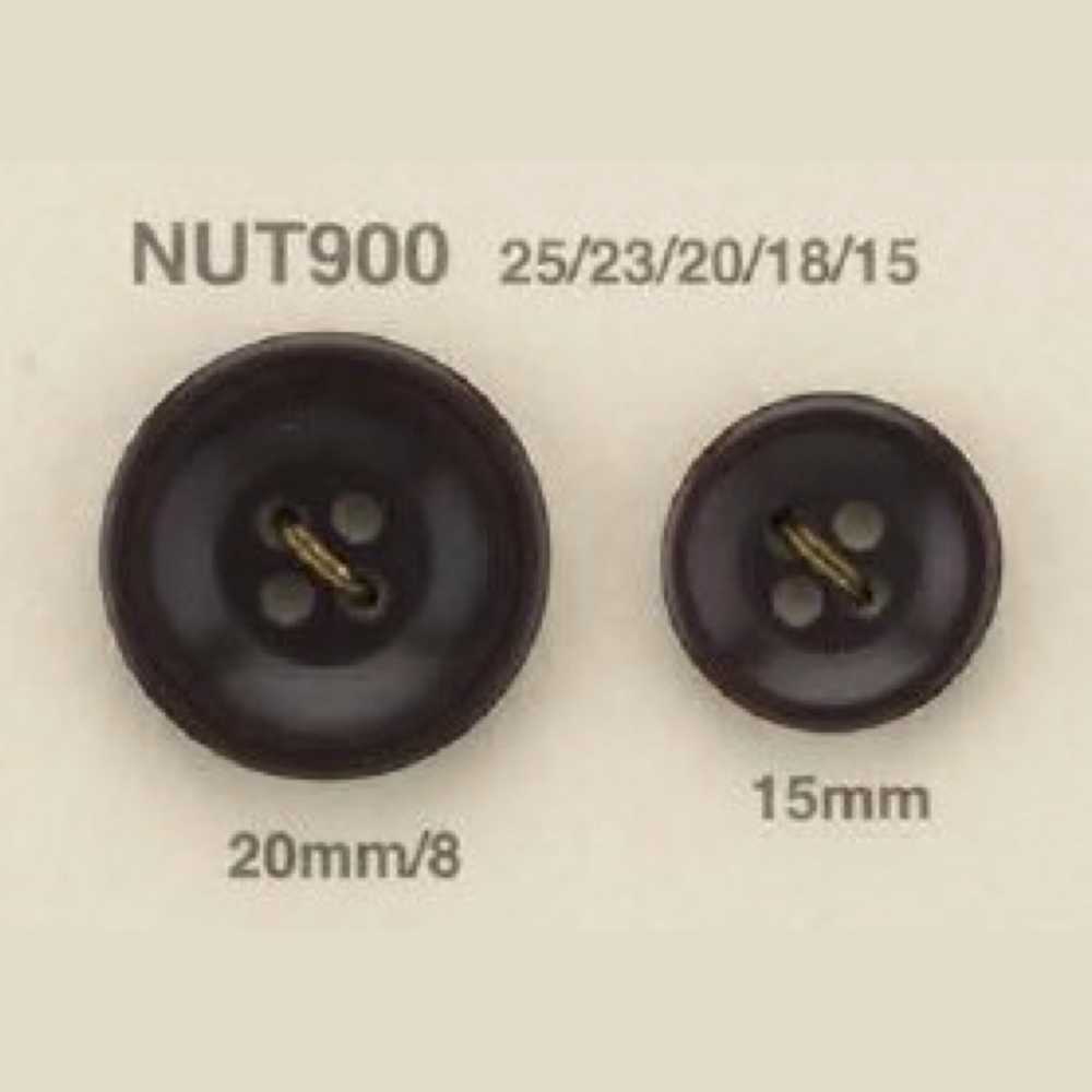 NUT-900 天然材質椰殼4孔鈕扣 愛麗絲鈕扣