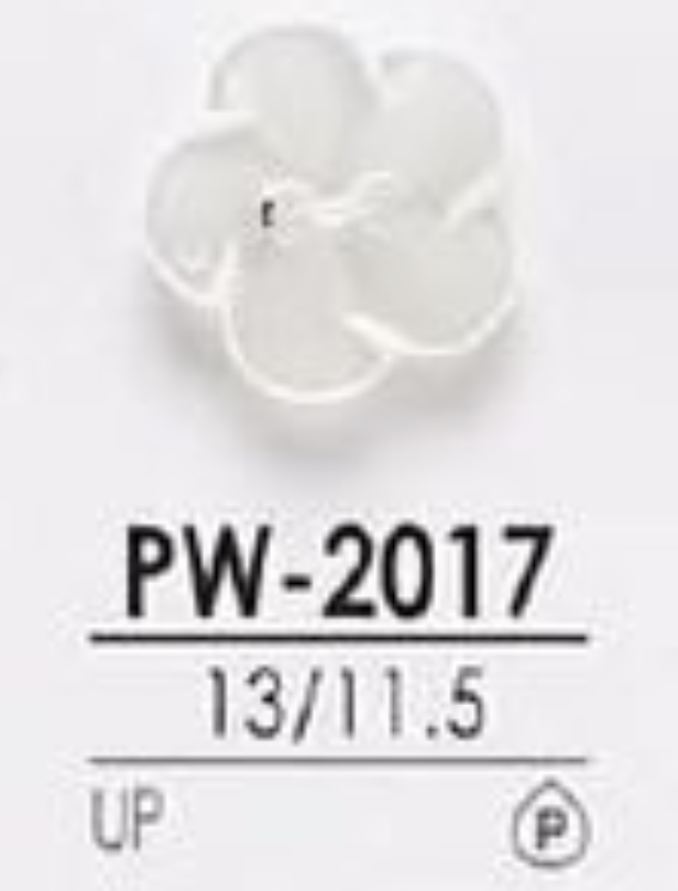 PW2017 聚酯纖維樹脂前孔 2 孔，光面鈕扣 愛麗絲鈕扣