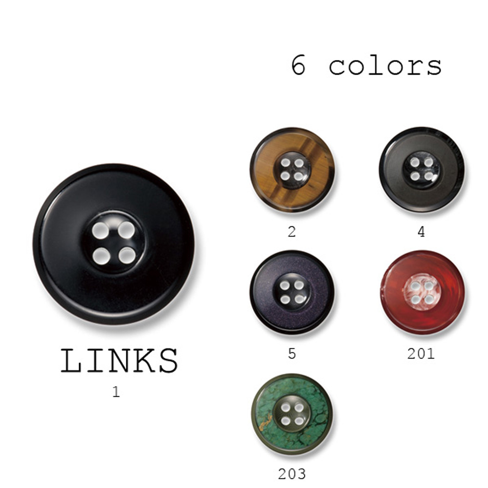 リンクス 最好的寶石鈕扣鈕扣聚酯纖維包裹的寶石製成的鈕扣 山本（EXCY）