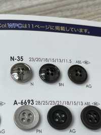 N35 4孔簡單金屬鈕扣 愛麗絲鈕扣 更多照片