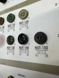 NUT140 帶 2 個前孔的鈕扣，由椰殼製成 愛麗絲鈕扣 更多照片