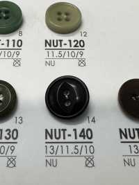 NUT140 帶 2 個前孔的鈕扣，由椰殼製成 愛麗絲鈕扣 更多照片