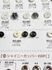 RVS6833 用於染色針捲曲色調金屬球鈕扣 愛麗絲鈕扣 更多照片