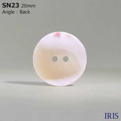 SN23 天然材料由尖尾螺製成 2 孔光澤鈕扣 愛麗絲鈕扣 更多照片