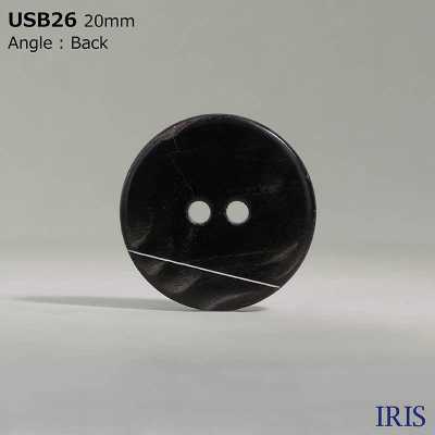 USB26 天然材料 染色黑蝶貝2 個前孔 光面鈕扣 愛麗絲鈕扣 更多照片