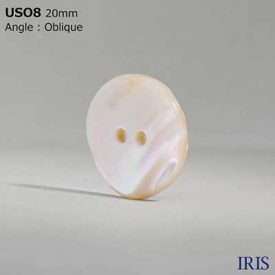 USO8 天然材料外殼染色前孔 2 孔光面鈕扣 愛麗絲鈕扣 更多照片