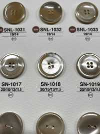 SN1018 由尖尾螺製成，正面有 4 個孔，有光澤的鈕扣 愛麗絲鈕扣 更多照片