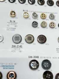 DM2140 用於夾克和西裝的 4 孔金屬鈕扣 愛麗絲鈕扣 更多照片