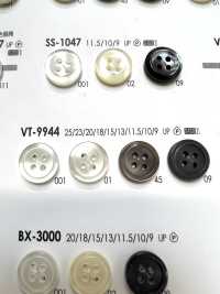 VT-9944 簡約仿貝殼式4孔聚酯纖維鈕扣 愛麗絲鈕扣 更多照片