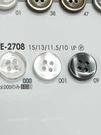 SE-2708 用於簡單襯衫和襯衫的 4 孔聚酯纖維鈕扣 愛麗絲鈕扣 更多照片