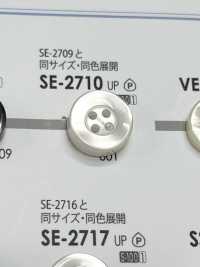 SE-2710 4 孔聚酯纖維鈕扣，適用於簡單的仿貝殼襯衫和襯衫 愛麗絲鈕扣 更多照片