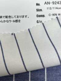 AN-9243 純棉斜紋條紋[面料] 有延商店 更多照片