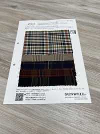 46171 色織 30線聚酯纖維/人造絲脆斜紋格紋[面料] SUNWELL 更多照片
