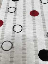 58016-2 波紋平紋針織印花波爾卡圓點設計[面料] 櫻花公司 更多照片