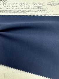 BD4756 緊密紗有機棉 40 x SOLOTEX&#174; 彈性防雨帆布生物氣流防潑水整理[面料] Cosmo Textile 日本 更多照片