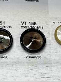 VT155 用於夾克和西裝的仿貝殼鈕扣“交響樂系列” 愛麗絲鈕扣 更多照片