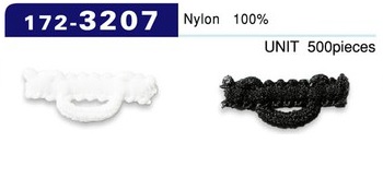 172-3207 扣眼 Woolly Nylon type 水平 22mm (500 件)[扣眼盤扣] 達琳（DARIN）