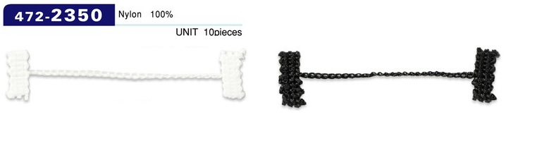 472-2350 扣眼里料停止鏈繩子類型總長度 65 毫米 (10 件)[扣眼盤扣] 達琳（DARIN）