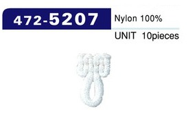 472-5207 扣眼 Woolly Nylon Type Small (10 件)[扣眼盤扣] 達琳（DARIN）