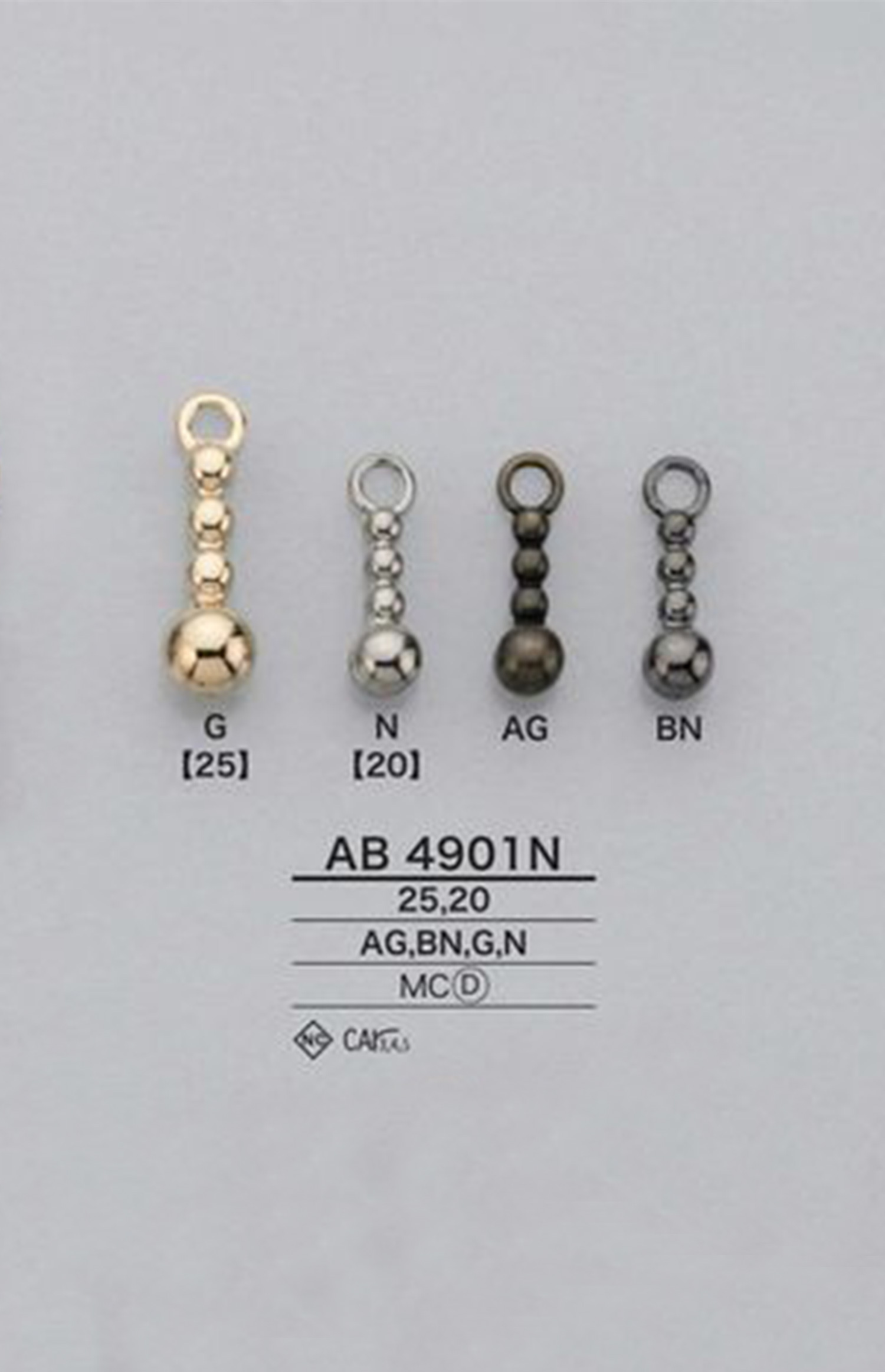 AB4901N 球拉鍊（拉頭） 愛麗絲鈕扣