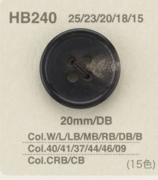 HB240 水牛角紐帶扣4 個孔[鈕扣] 愛麗絲鈕扣