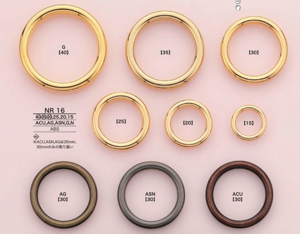 NR16 塑料圓罐[扣和環] 愛麗絲鈕扣