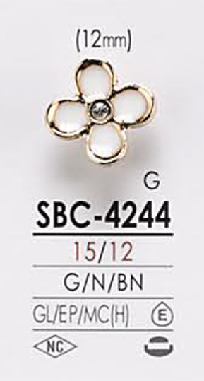 SBC4244 用於染色的花卉圖形元素金屬鈕扣 愛麗絲鈕扣