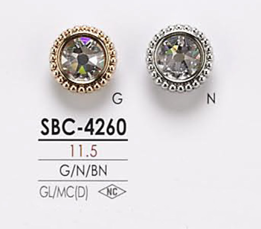SBC4260 水晶石鈕扣 愛麗絲鈕扣